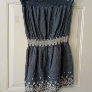 Strapless mini dress